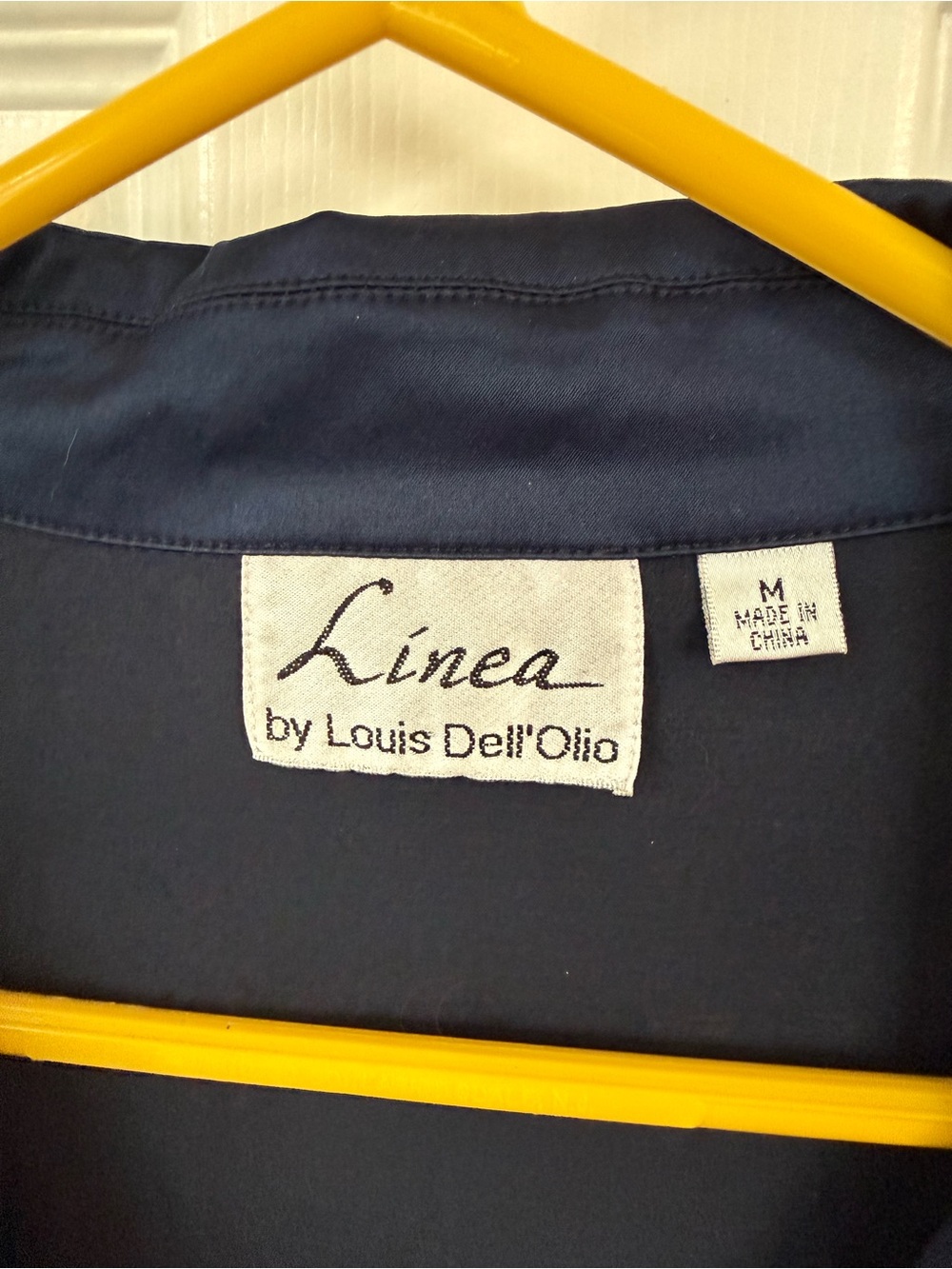 Linea by Louis Dell'Ollio Deep Navy Satin Wrap Blazer - Picture 4 of 7